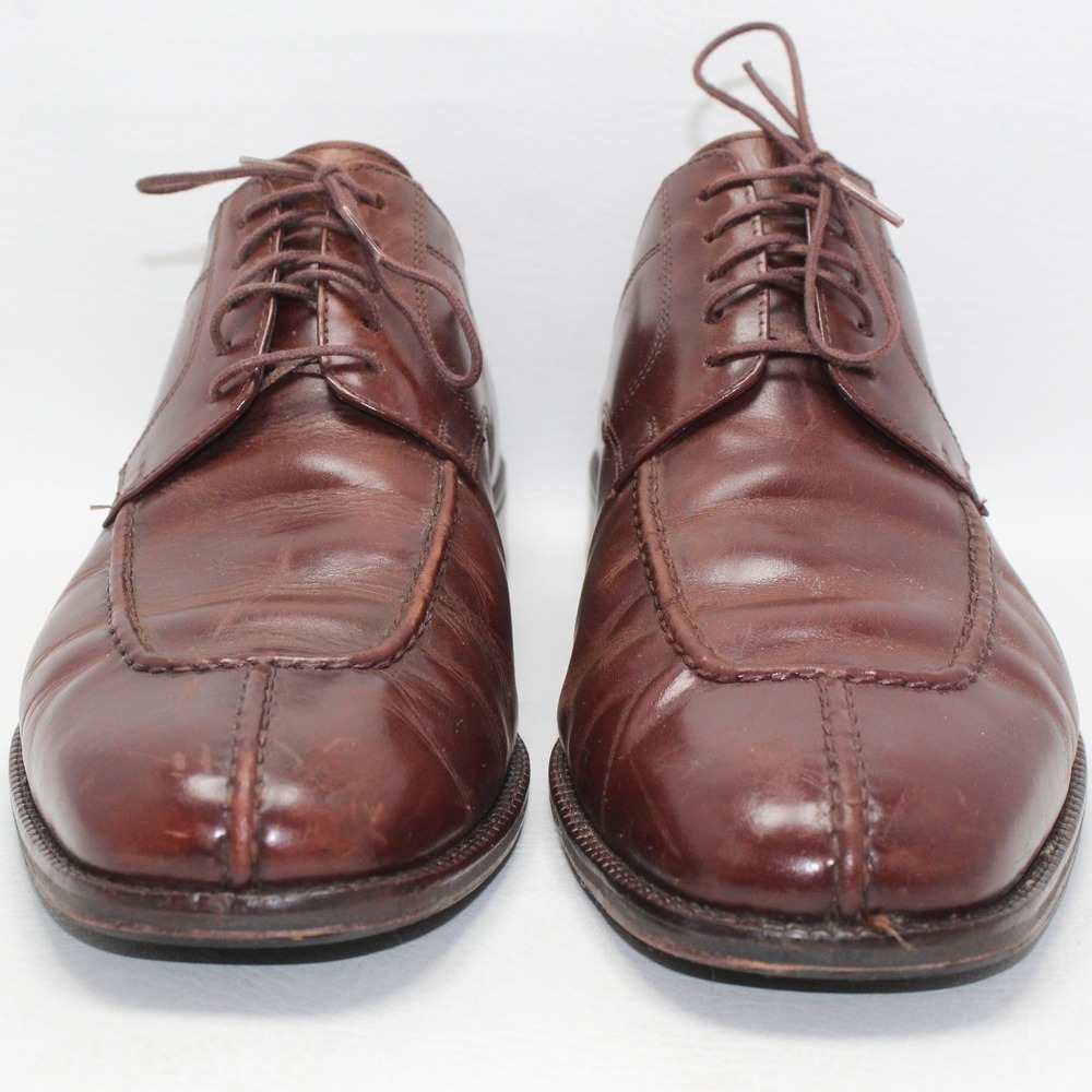 Cole Haan Mens Brown Leather Split Toe Derby Shoes C04717 Size 10 M